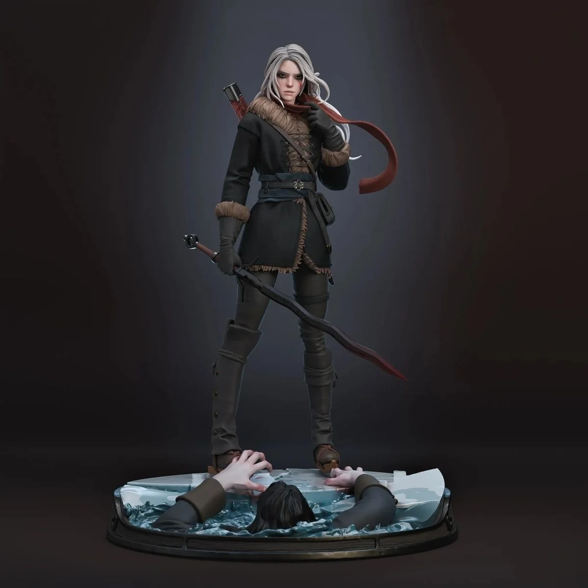 

Масштабная модель 1/24, высота 75 мм, фигурка из смолы, набор для сборки, Ciri, несобранная и неокрашенная, 3D-печатная статуэтка, игрушка 1458