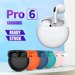 TWS Pro 6-Bluetoothワイヤレスヘッドセット,マイク付き,スポーツ,ランニング,iPhone,Apple,Xiaomi,新品