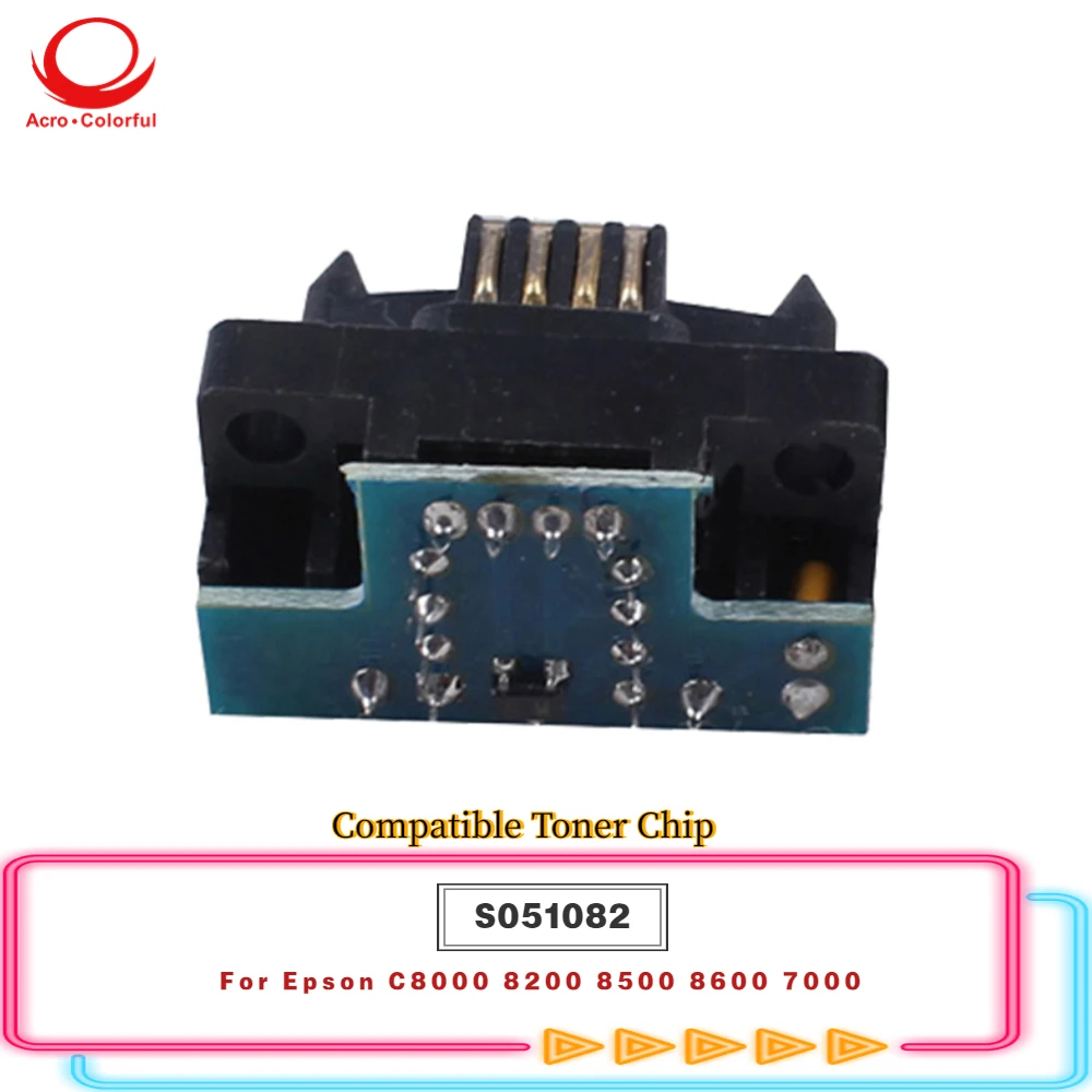 

10K S051082 Совместимый чип тонера для Epson C8000 8200 8500 8600 7000, чип картриджа сброса принтера