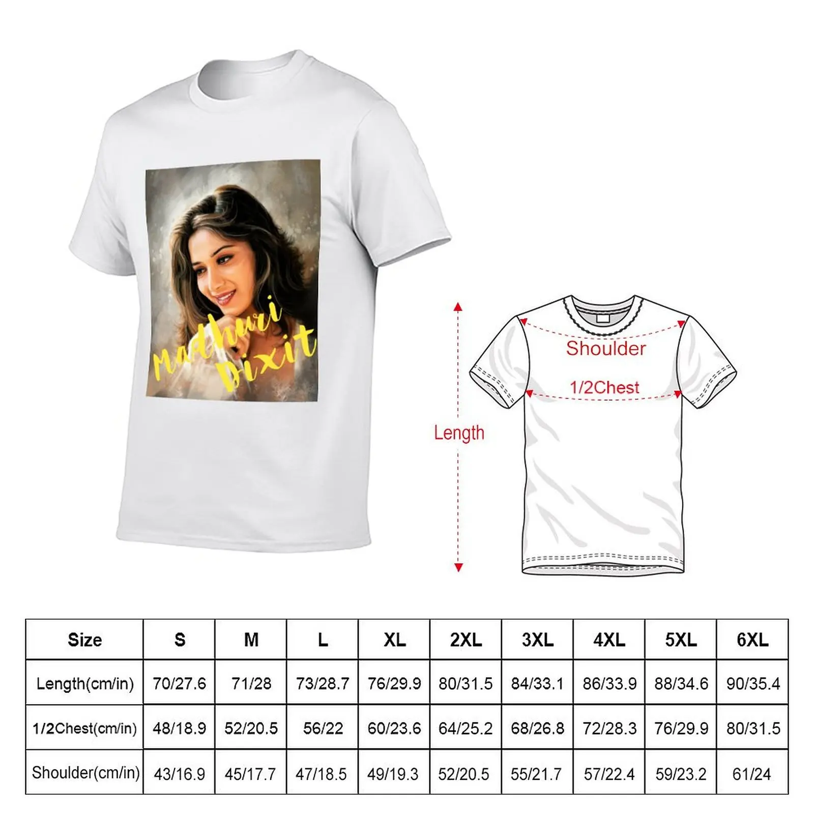 Madhuri Dixit Painting T-Shirt Construction Work Tee Shirt