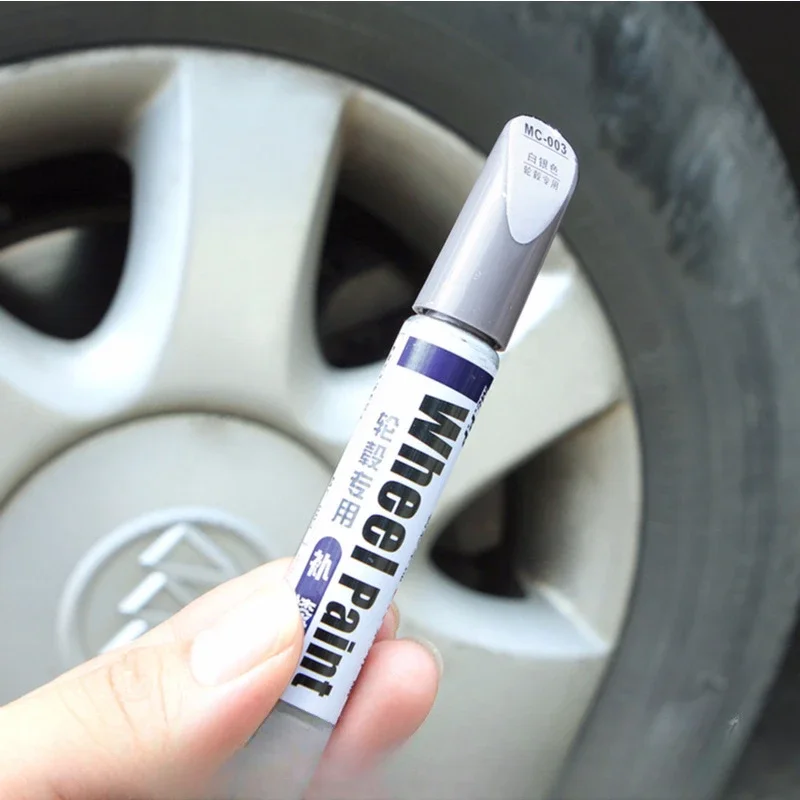 Aluminum Alloy Wheel Repair Kit Silver Touch Up Paint Pen Scratch Remover for Car Rims Auto Refinishing Marker DIY Quick Dry