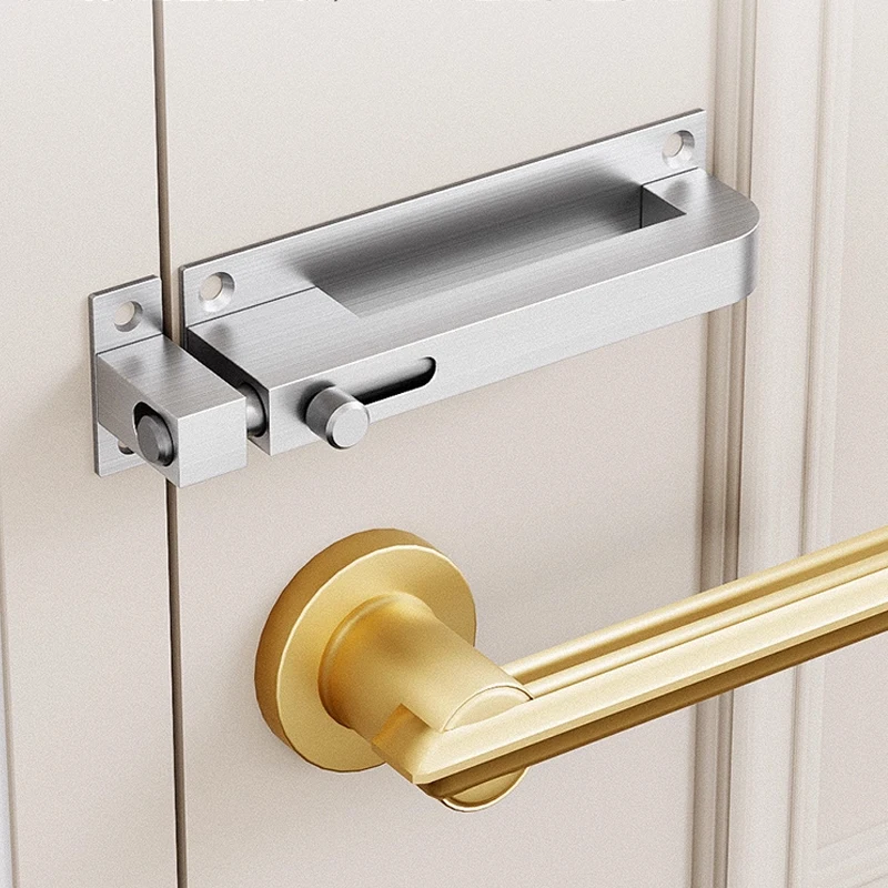 14cm Stainless Steel Sliding Door Bolts Hasp Latch Locks For Wooden Door Window Cabinet Garden Security Latches Home Hardwares