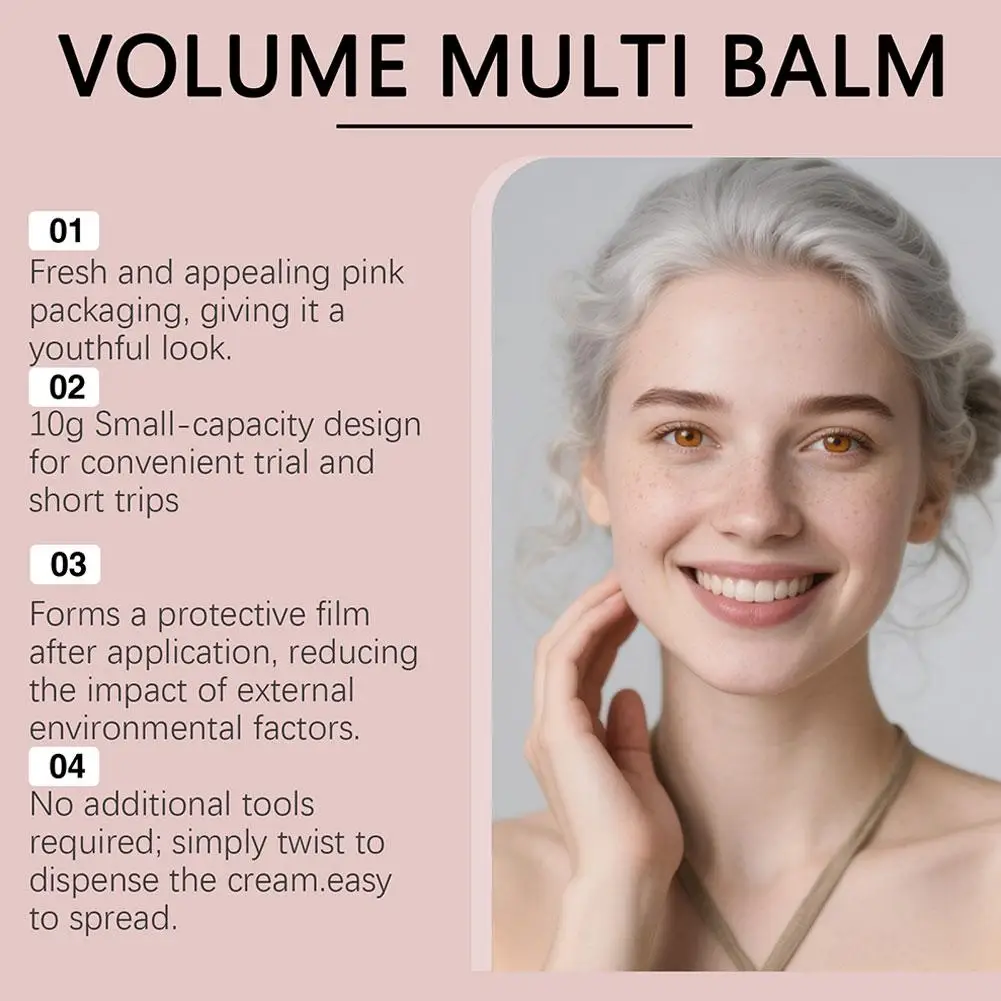 10 g Pink Volufiline Essence Stick, straffender, feuchtigkeitsspendender Mehrzweckbalsam für Gesicht, Lippen, glättende, feuchtigkeitsspendende Hautpflege-Tools, 1/3/5 Stück – Detail 11