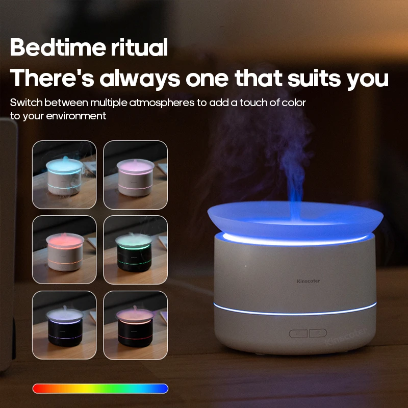 Portable Surge Spray Aroma Diffuser Essential Oil 200ml USB Ultra Quiet LED Colorful Night Light Humidifier for Home Room Hotel