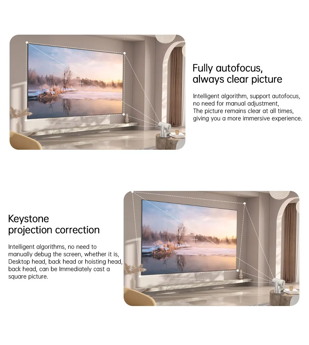 Proyektor Portabel Pintar Konferensi Video Hiburan Home Theater HD WIFI 1GB + 8GB BT 5.2 Proyektor Mini HY7 Dapat Diputar 4K