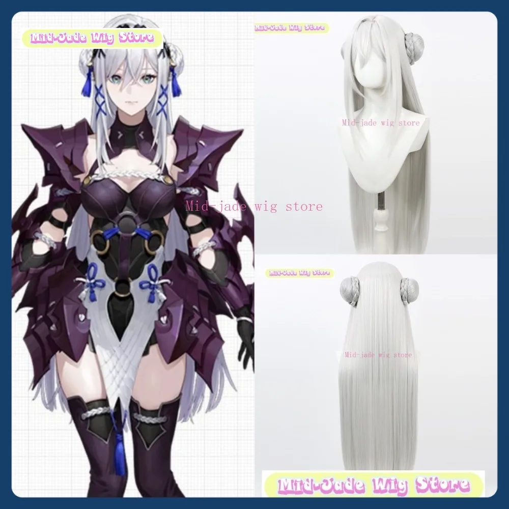 ミッドジェイドウィッグ ヴィクトリア・ブライトシールド コスプレウィッグ アニメゲーム ロールプレイング 人工毛 ハロウィンパーティーコスチューム小道具