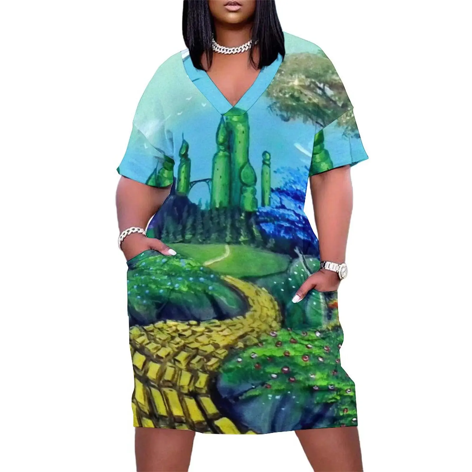 

Road to the Emerald City Loose Pocket Dress Dance dresses women's dresses luxury