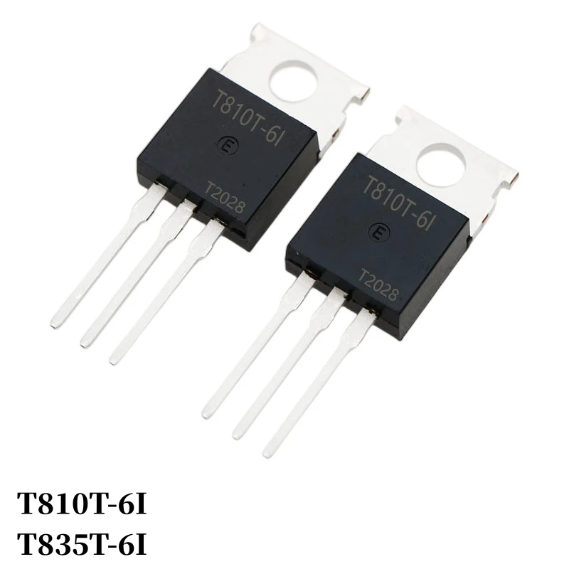 

5~500Pcs T810T-6I T835T-6I Triac TO-220 8A/600V DIP Thyristor Large Chip