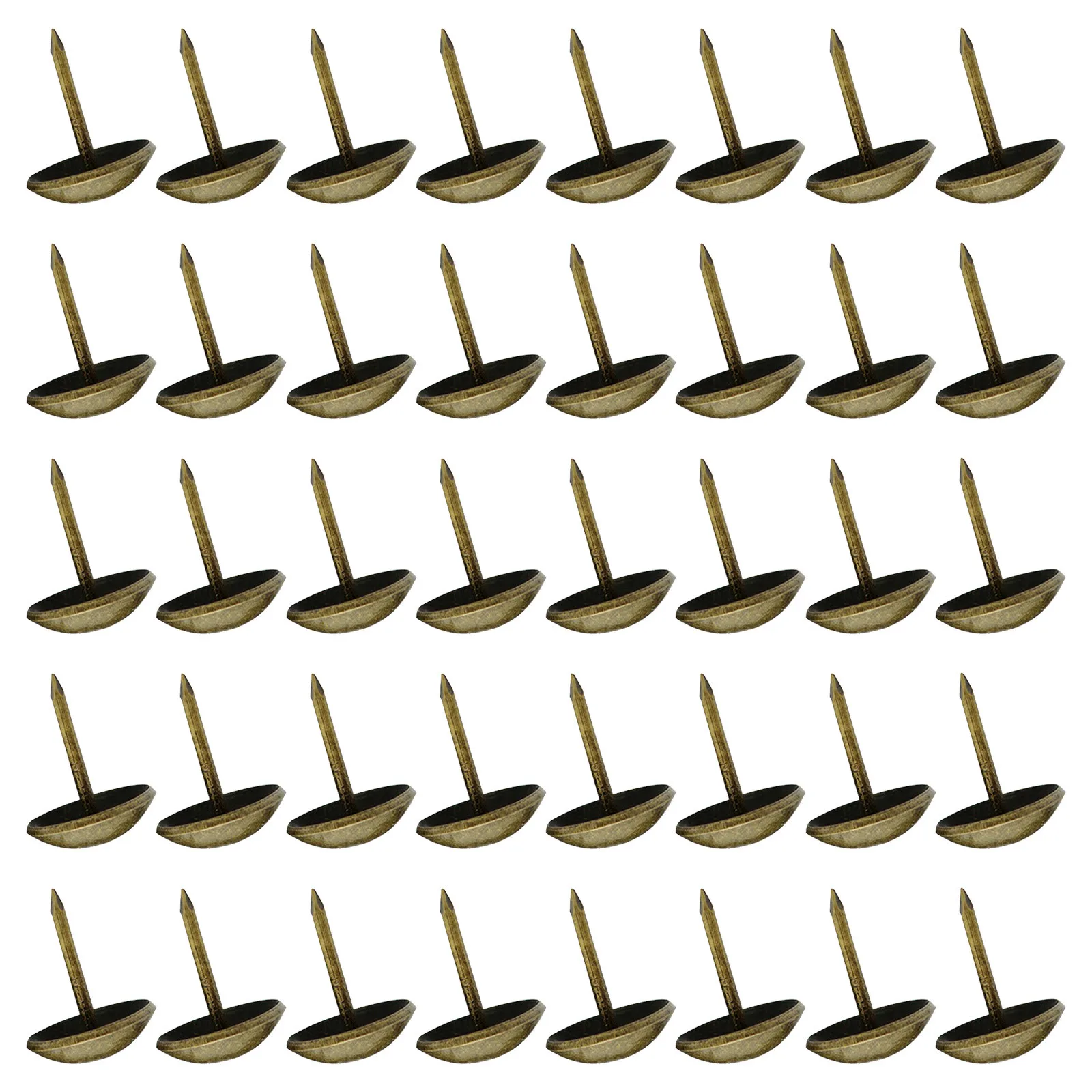

100Pcs Iron Round Door Nails 10x15mm Brass Tack for Sofa Chair Bed Furniture Round Tack Brass Nail Nail