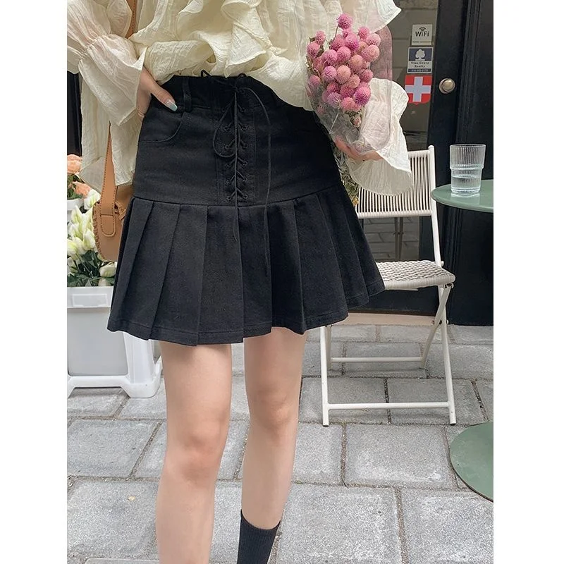 

Pleated Skirt for Women of 2023 a with a of Design Ropa Mujer Mini Skirts Clothes for Women