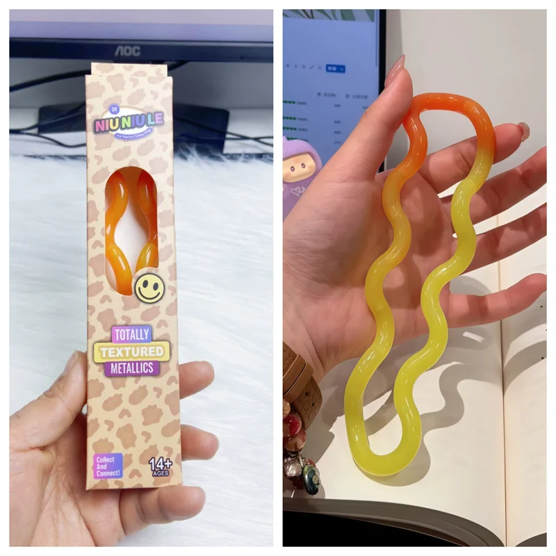 1 Stück Temperaturwechselndes Verformbares Seil Mehrfarbiges Anti-Stress-Deformationsseil Knoten-Druckentlastungs-Spielzeug Geschenke