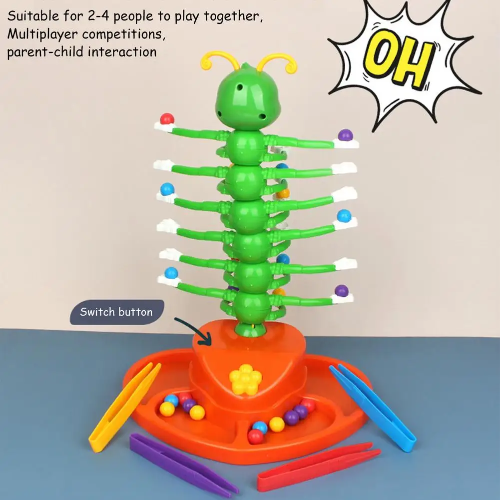 Electrical Swing Bug Montessori Toy Green Smile Caterpillar Giggle Wiggle Kawaii Busy board Game Antistress Sensory For Children