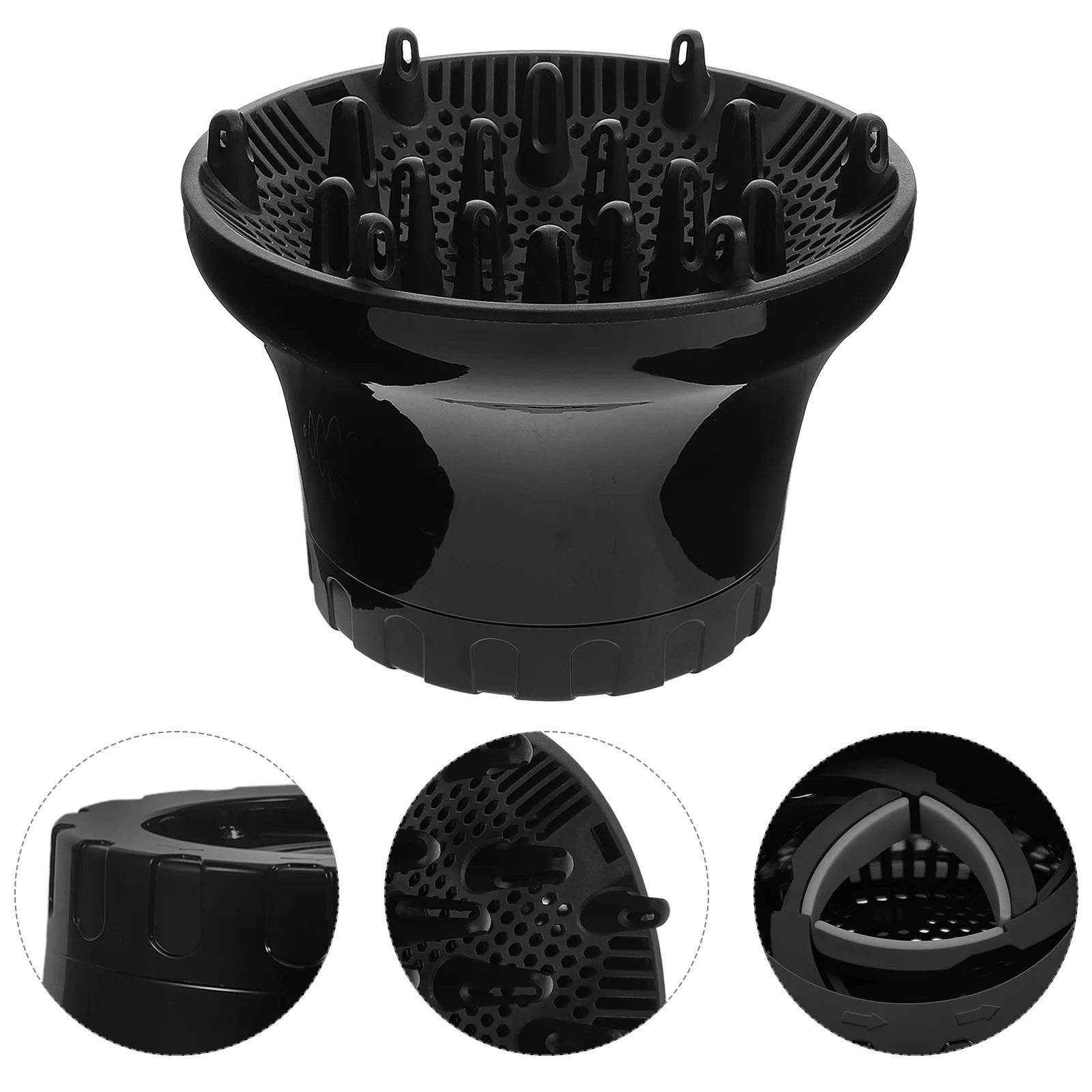 

Hair Dryer Diffuser Attachment Large Hood Universal Adjustable Nozzles for Curly Wavy Thick Hair Styling Tool Salon Dryer