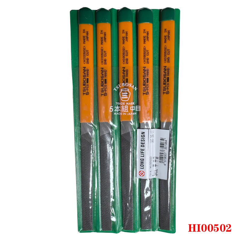 Set of Three Assorted Files: Flat File, Half-Round File, Triangular File, Metal Woodworking Small Bench File, Fine-Tooth File, Single File, Medium-Tooth File