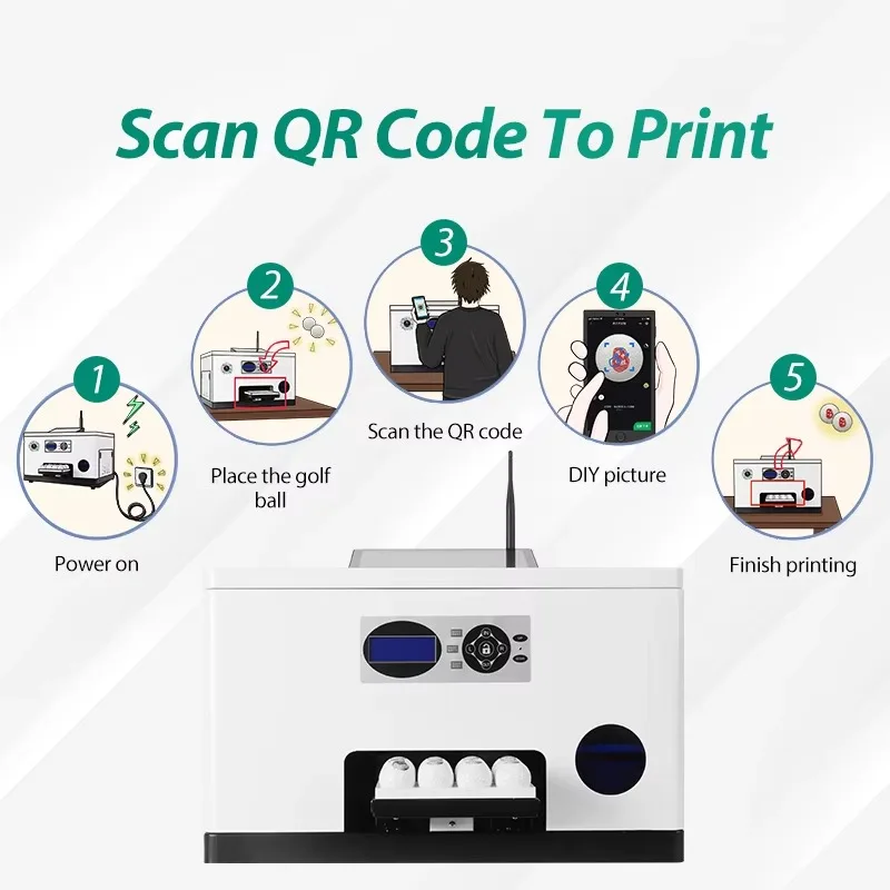 Refinecolor беспроводной принтер мячей для гольфа новая технология печати мобильное приложение на заказ 12 шт. мячи для гольфа в течение 3 минут