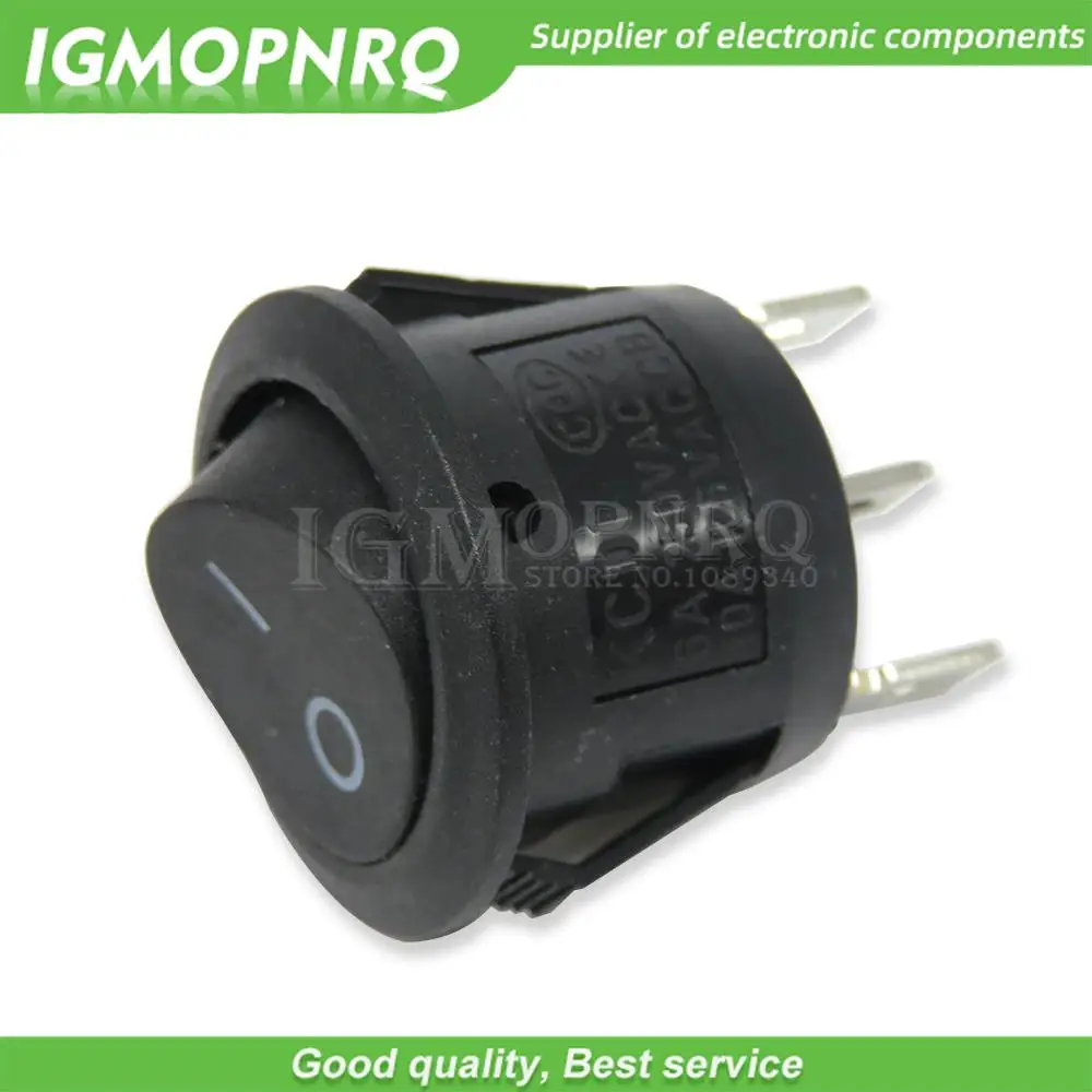5PCS Push Button Switch 20MM SPST 2Pin 3pin 3A 250V KCD1-105 KDC1 Fdkjgecf Snap-in On Off Round Rocker Switch Black Red White