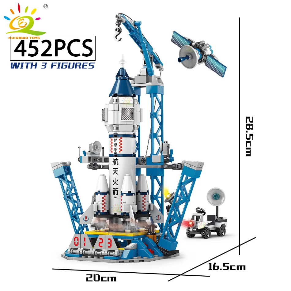 Space Aviation Manned Rocket Building Blocks Space Shuttle Rocket Launch Center Spaceship Lunar Lander Bricks Construction Toys