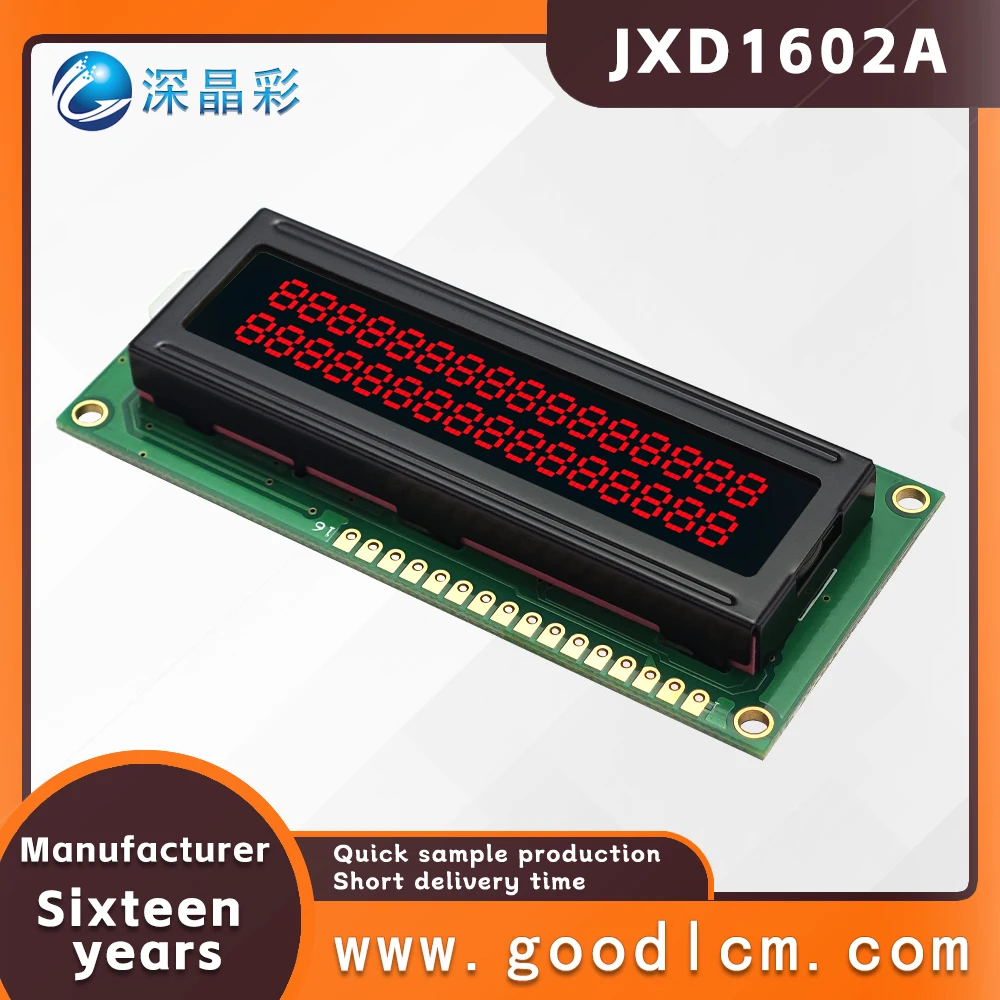 Russian language LCD screen JXD1602A VA Red Negative 16X2 character screen high standard industrial LCM display module