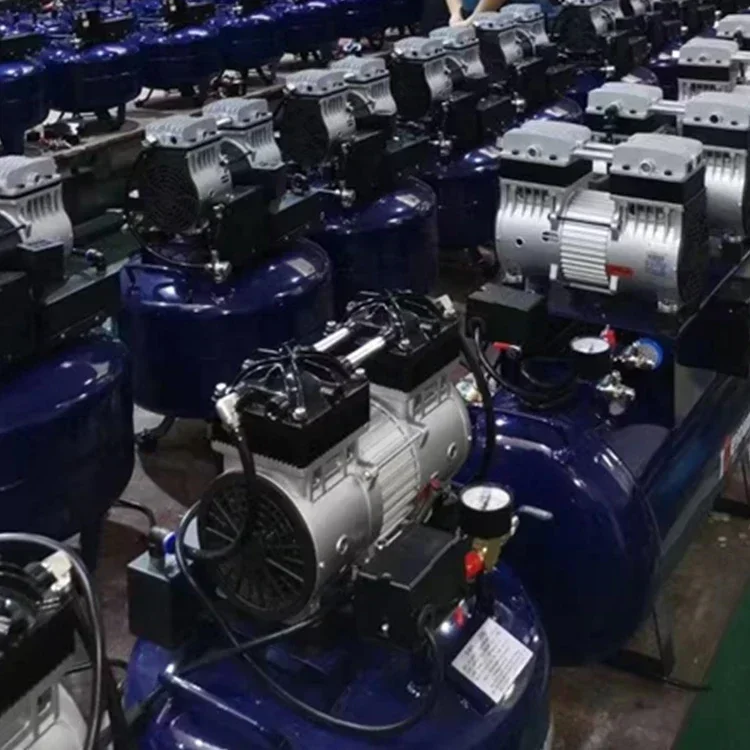 U-166A لـ 6 كراسي قوية صامتة دن تال ضاغط هواء خالي من الزيت حجم التدفق 315L/min ga s حامل 90L لوحدة den tal