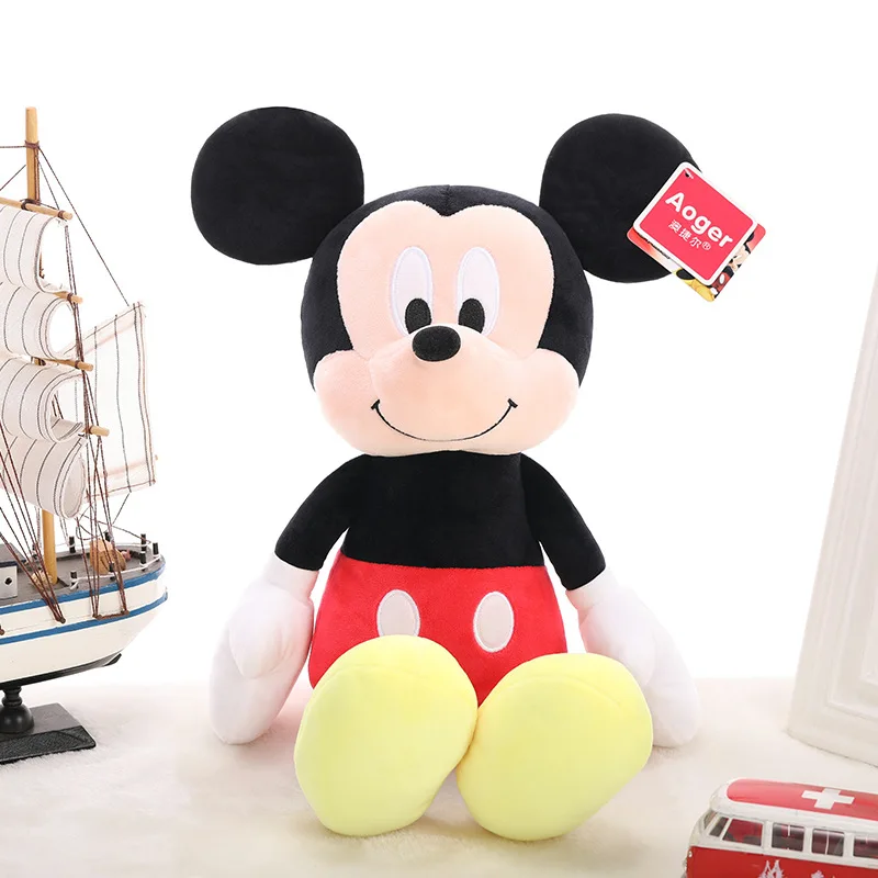 Disney Genuine Cute Cartoon Mickey and Minnie Doll Mickey Mouse Doll Pillow Sleeping Plush Toy Anime Peripheral Gift view 3