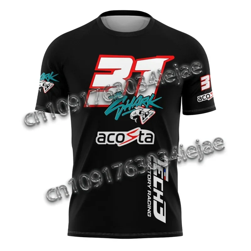 

2025 New Motorcycle Racing Race No. 31 Driver Acosta Fans Orange Men's Summer Sports Casual T-shirt