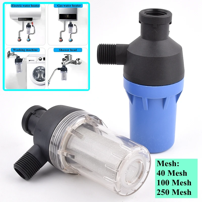 Domestic Water Heater 1/2 Inch Cold Water Pre-Filter Washing Machine Water Impurity Strainer Domestic Water Faucet Pre-Filters