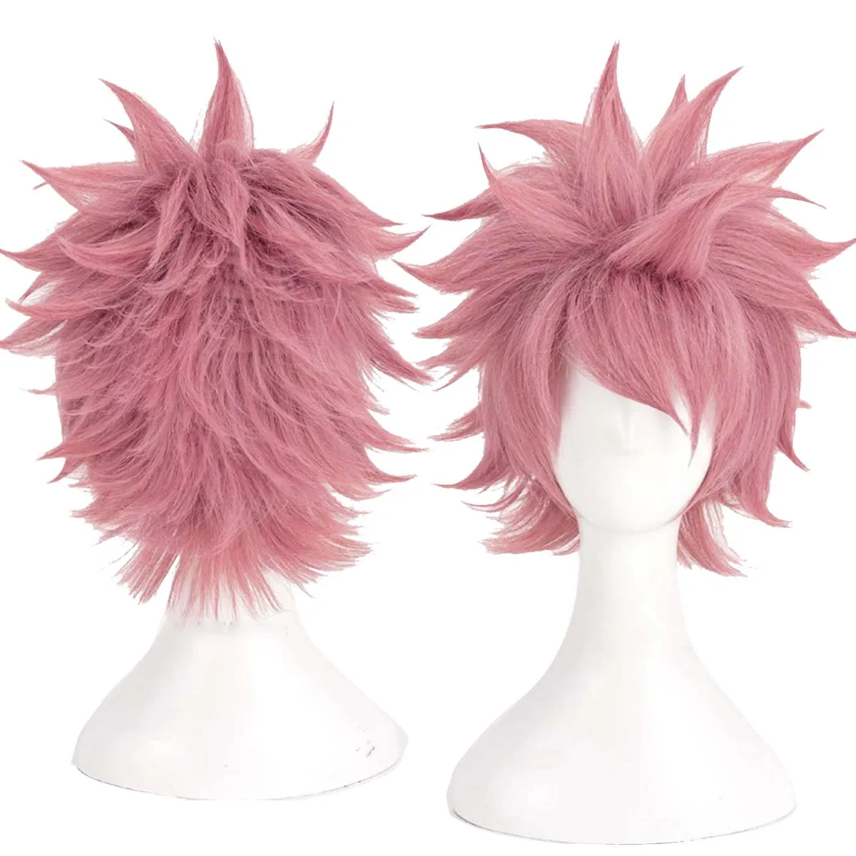 Men Etherious Natsu Dragneel Cosplay Wig High Temperature Fiber Short Pink Adjustable Net CapHalloween Party Props