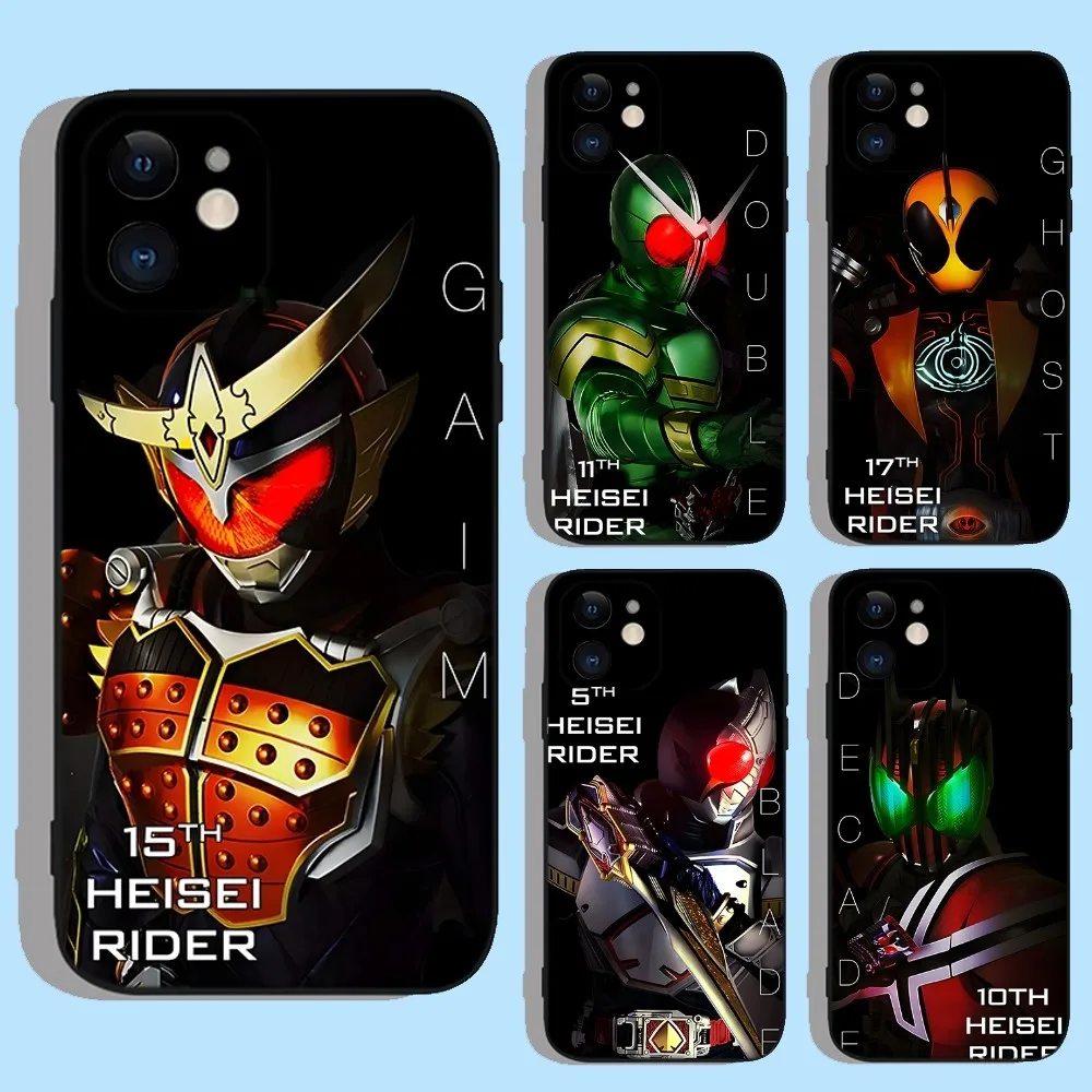 Masked Rider Kamen Rider Phone Case For Apple iPhone 15,14,13,12,11,XS,XR,X,8,7,Pro,Max,Plus,mini Silicone Black Cover