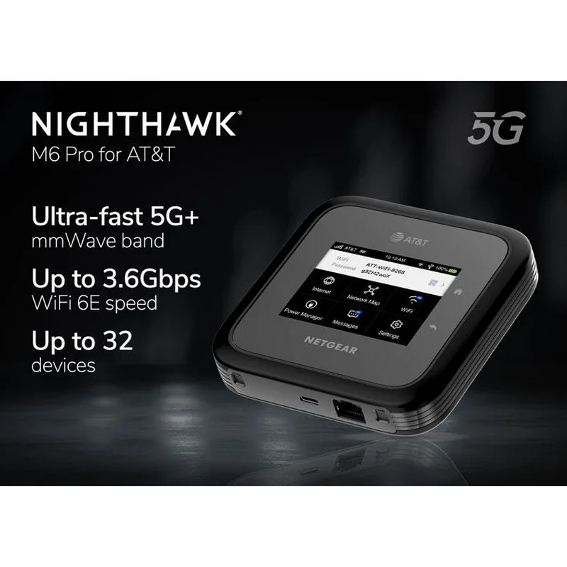 Imagem -03 - Netgear-nighthawk Mr6500 m6 Pro Roteador Wifi Desbloqueado Banda Global 5g Mmwave Sub6 3.6gbps Porta Ethernet 2.5g Sdx65 Novo