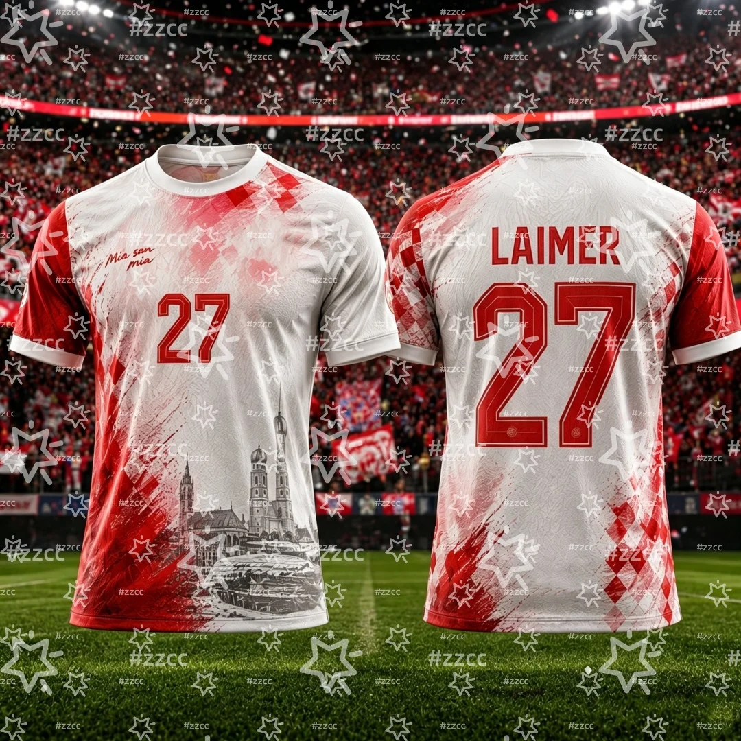 26-27 Deutsches Spieltrikot Kane, OLISE, MUSIALA Fußballtrikot Sommer Sport Herren T-Shirt Kinderbekleidung T-Shirt Y2k Damen ﻿ – Detail 3