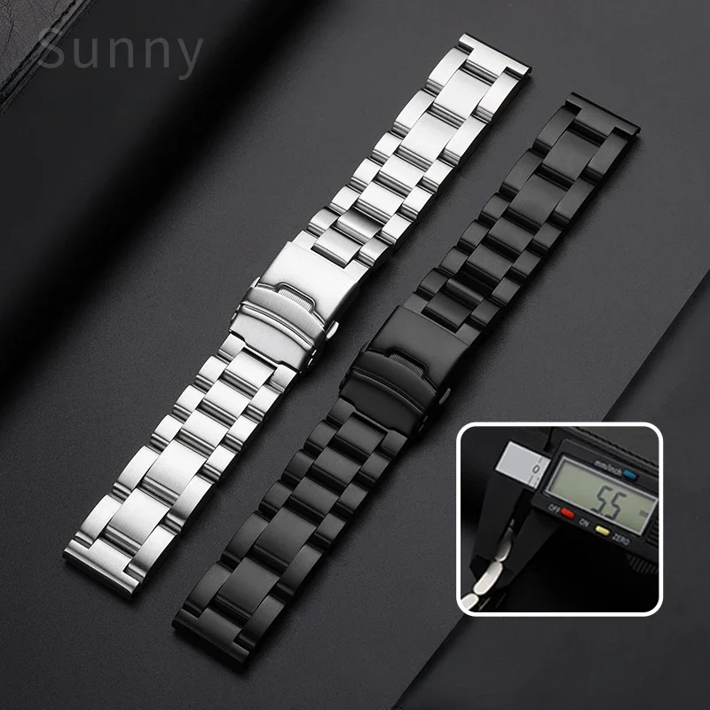 Solid Stainless Steel Watchbands for Seiko Abalone Diving Can Panerai Lumino Omega Super Master Thickening Men Watch Strap