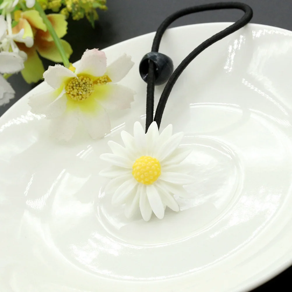 

9Pcs Clip Accessories Beautiful Daisy Flower Barrettes Elastic Ties for Girls Mini Hair Bands Ponytail Holders Without Hurting