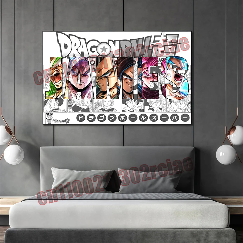 

Personalized Anime Dragon Ball Goku Vegeta Poster, Paint, Wall Art, Children's Gift, Home Bedroom Decoration Canvas Painting