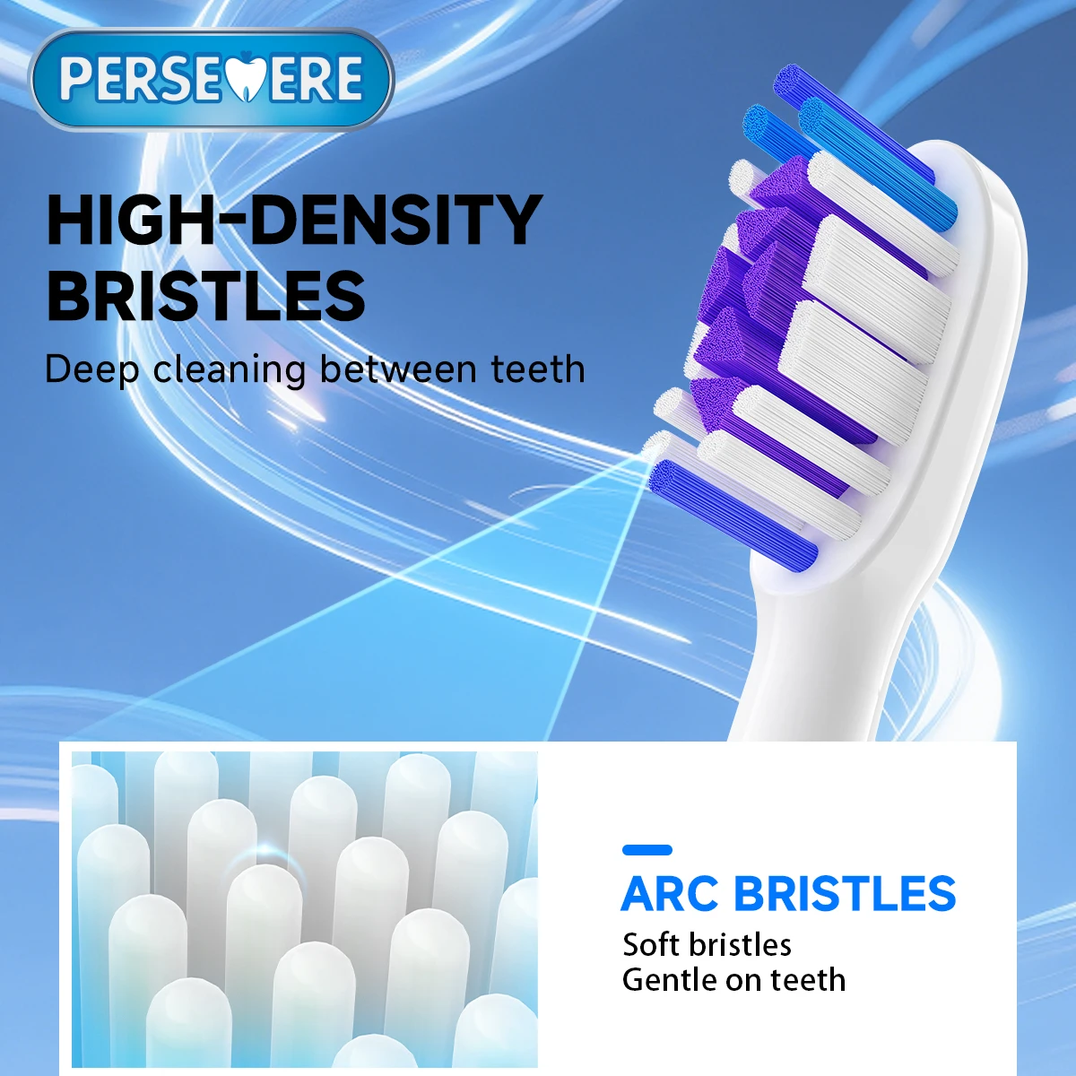 8Pcs Replacement Brush Heads Compatible with Philips Sonicare DiamondClean HX3/HX6/HX9 Series Electric Toothbrush Heads HX6064