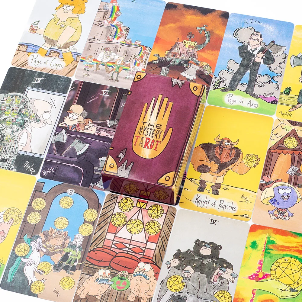 The Mystery Tarot 78-Kartendeck für geheimnisvolle Wahrsagerei, Familienparty-Geschenk, englische Version, Oracle, 10,3 x 6 cm, Brettspiel – Detail 9