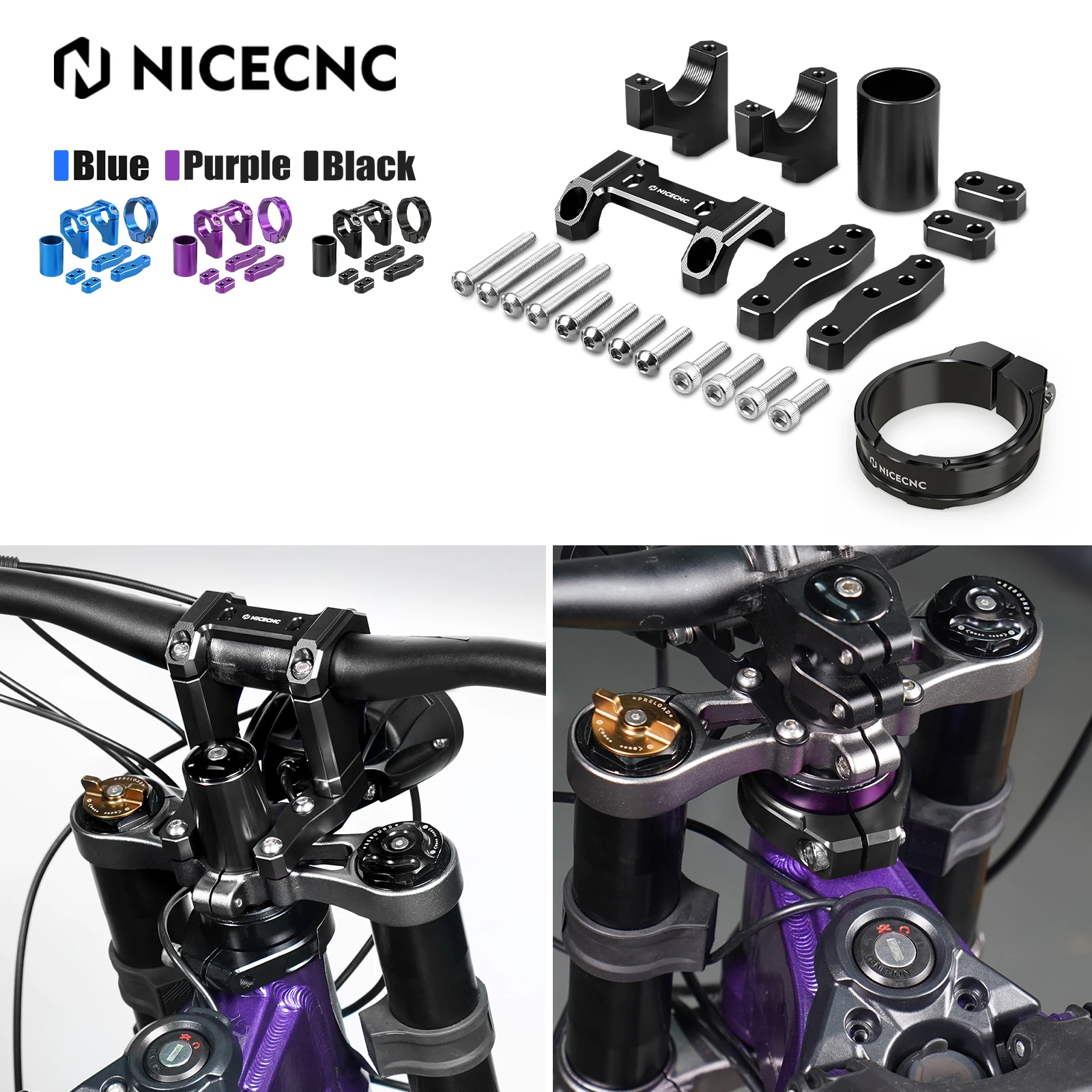 

For Sur-Ron light bee X S L1E Segway X160 X260 Surron light bee Front Handlebar Bar Riser Mount Bracket & Head Tube Frame Brace