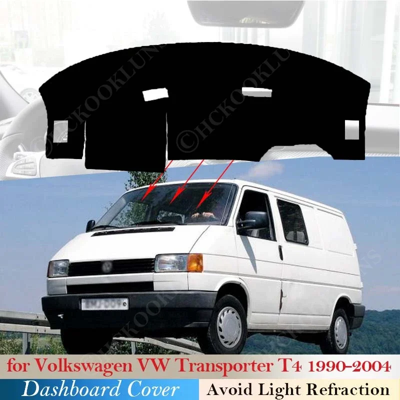 Dashboard Mat for Volkswagen VW Transporter T4 EuroVan Vanagon Caravelle 1990~2004 Accessories Dashmat Cover Pad Sunshade Carpet