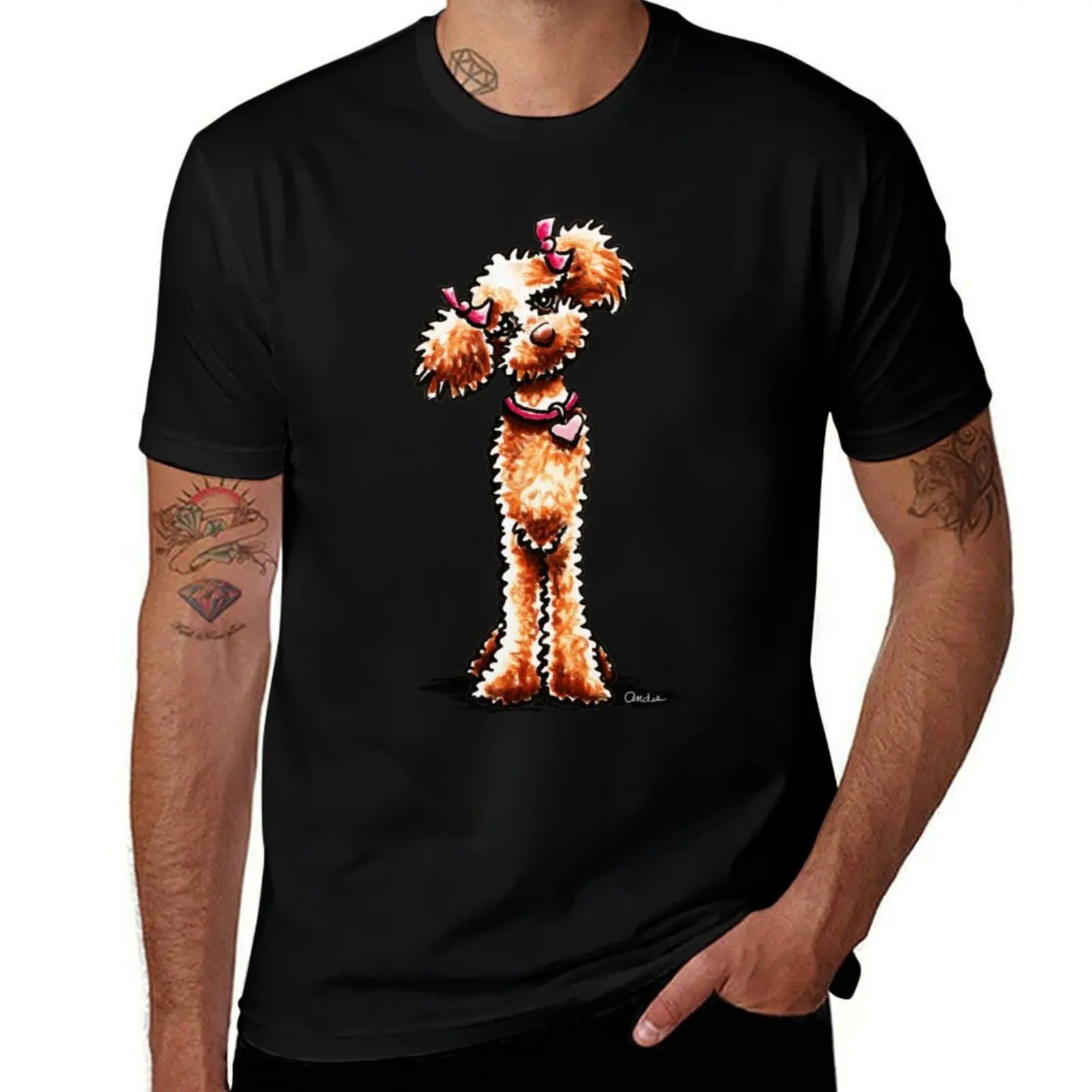 Girly Apricot Poodle T-Shirt man t shirts for men casual T-Shirt