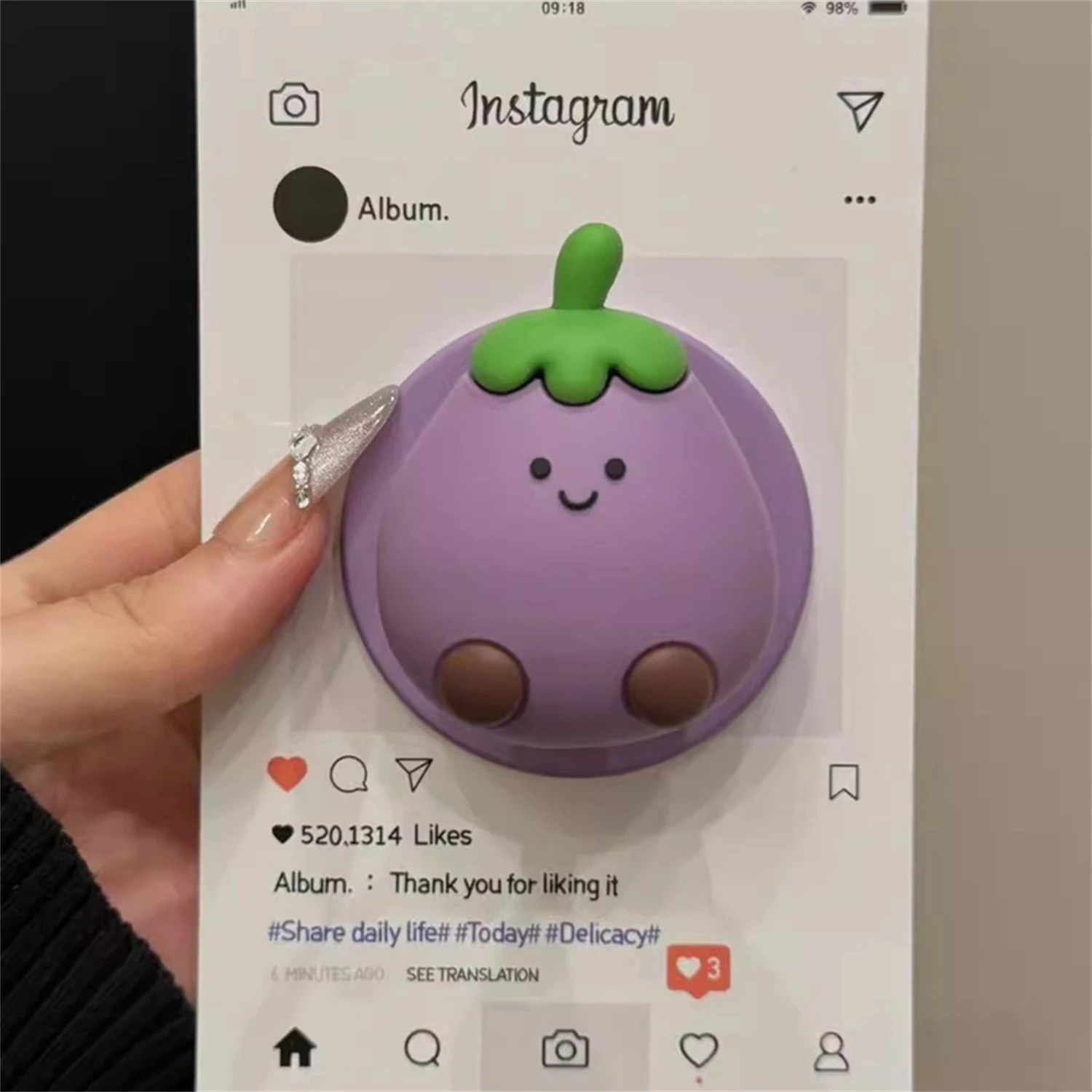 

Корейская милая магнитная подставка для Magsafe Grip Tok Griptok, кронштейн, держатель для телефона, поддержка IPhone, Samsung, Pad Smart Tok