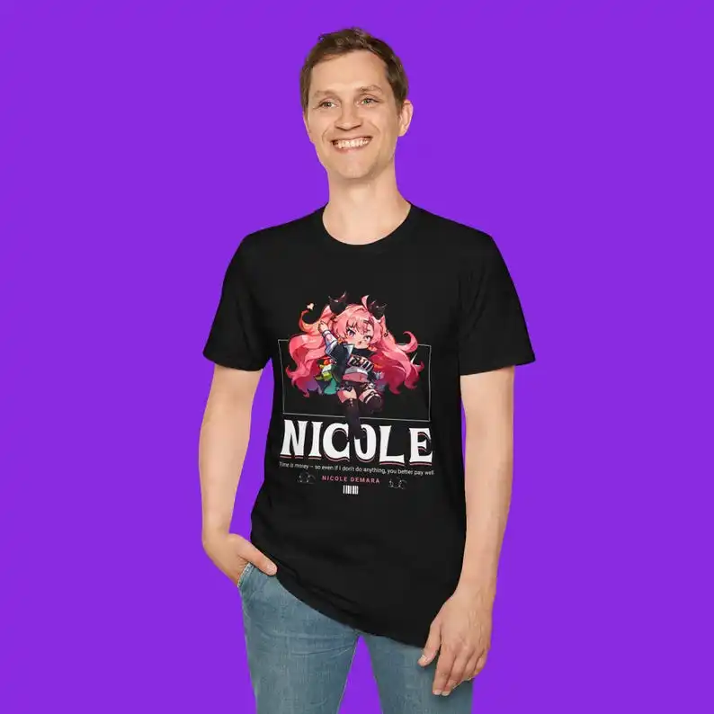 Zenless Zone Zero Shirt | Nicole Demara Shirt (Chibi Large Text)