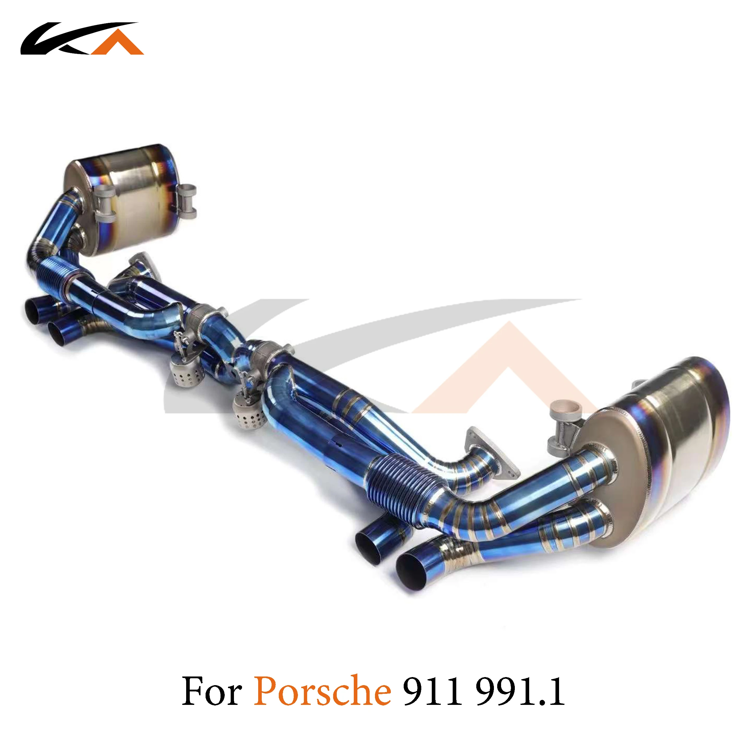 KA Tuning exhaust system parts titanium alloy catback for Porsche 911 991.1 rear section performance muffler valve