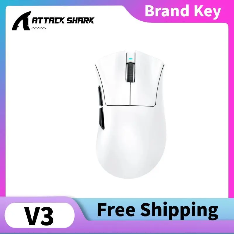 

ATTACK SHARK V3 1000HZ Wireless Bluetooth Right-Hand Mouse PAW3311 25K DPI 500mAh Custom Wireless Long-Range Gaming Mouse