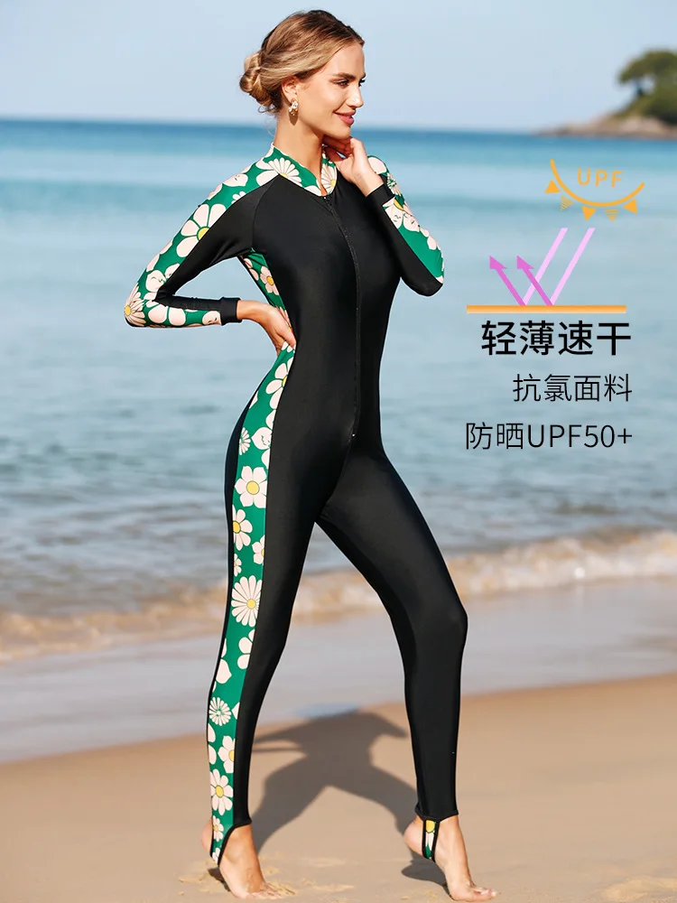 Women Lycra Wetsuit Diving Suit Women Surf Scuba Dive Jellyfish High Elasticity Color Stitching Surf Diving Suit