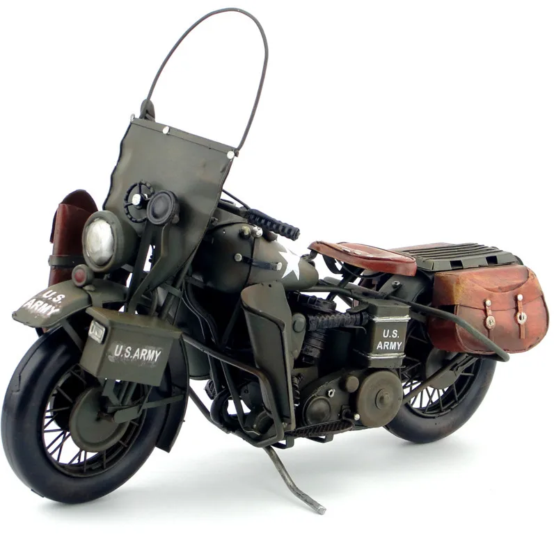 New To Special Price Casting Metal American Military Creative Retro Hand-made Motorcycle Model Furniture Display Collection
