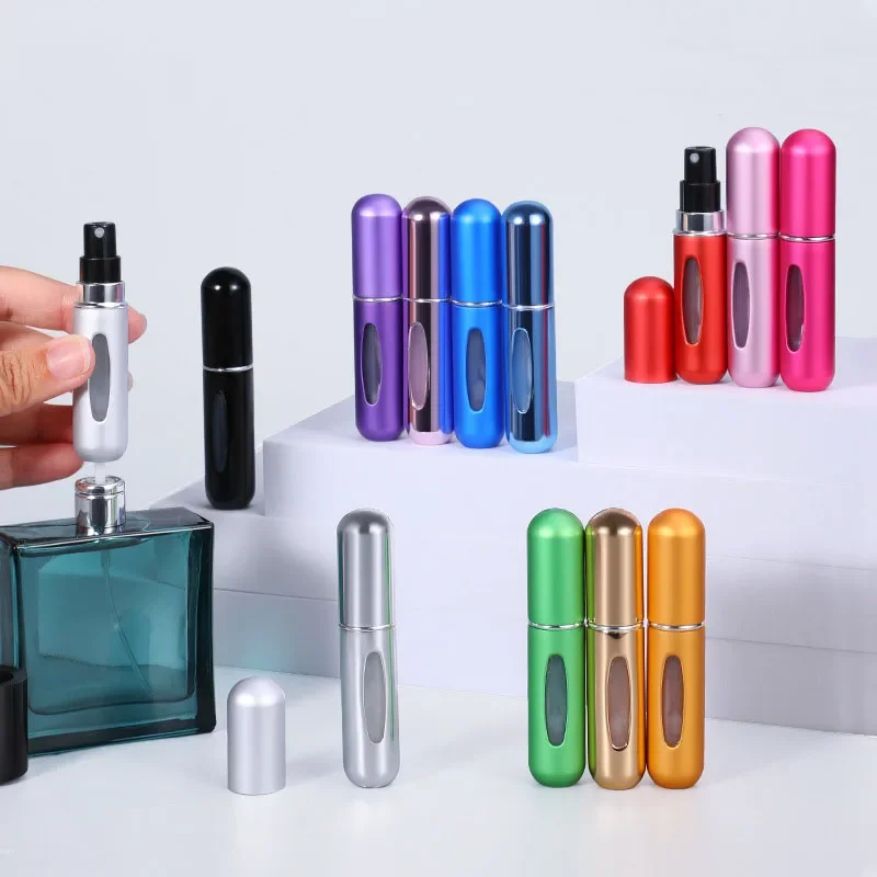 1/5/8Pcs Perfume Bottles 5ml 8ml Bottom Fill Portable Sample Cosmetic Spray Bottling Atomizer Empty Travel Bottles