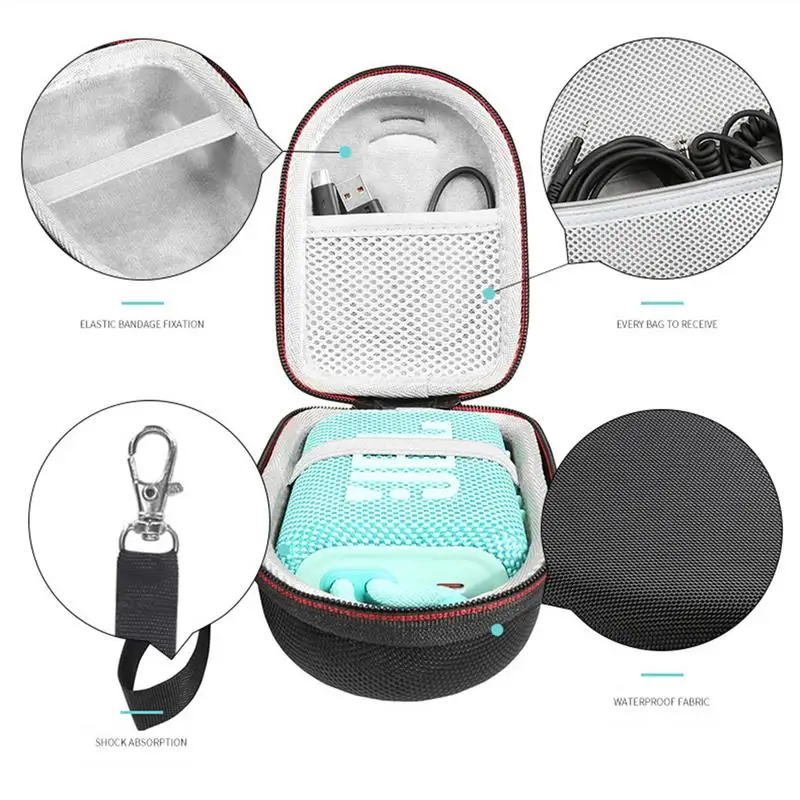 EVA Portable Wireless Blue-tooth Speaker Protective Cover Carrying Bag For JBL GO 3 Dustproof Storage Case 360 Degree Zipper