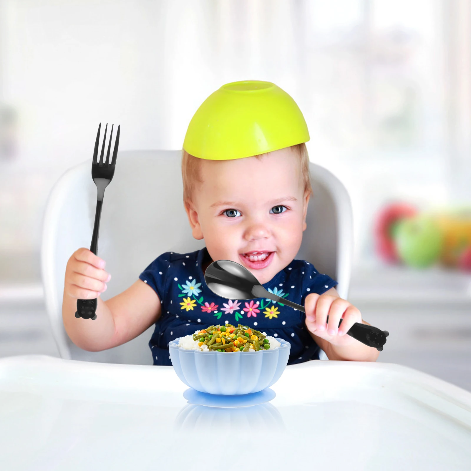 

Toddler Pumpkin Flower Shaped Bowls Suction Silicone Baby Kids Durable Food Self Feeding Utensils Save Time Wash Dishes
