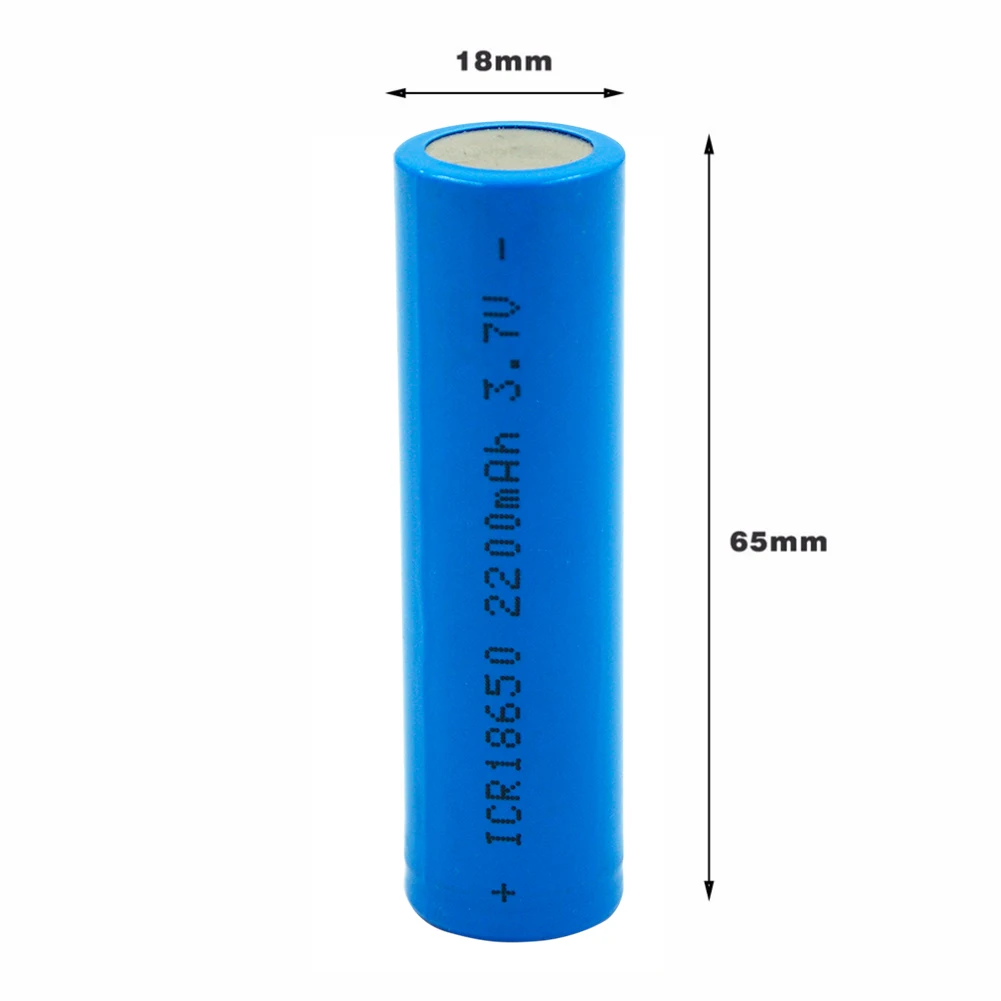 ICR18650 3.7V 2200mAh Li Ion 18650 Rechargeable Battery for Flashlight Headlight Lithium Power Electronic Devices Toys