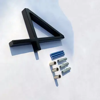 125毫米黑色門牌號碼字母戶外地址牌,適用於庭院,懸浮金屬門牌號碼,現代郵箱標誌 10 最佳銷售 門牌號碼 - №1