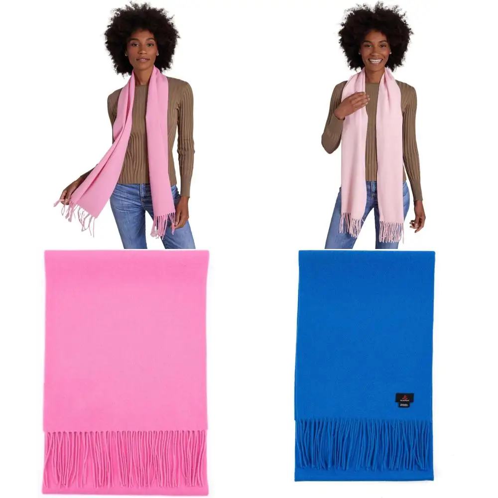 

Ultra-Fine Merino Wool Cashmere Blend Scarf - Lightweight Luxe Fabric - 72 x 12 - Soft and Warm Accessory